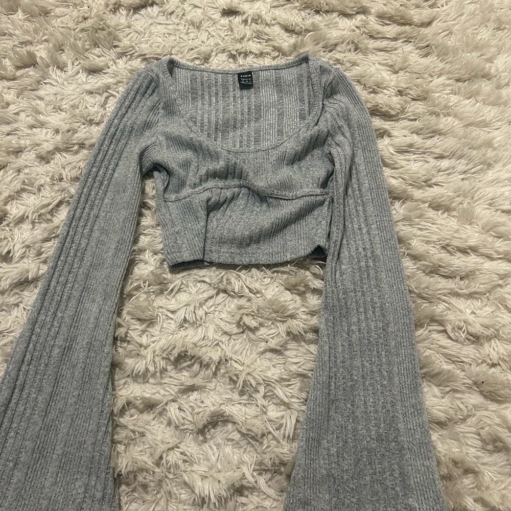 grey shein long sleeve